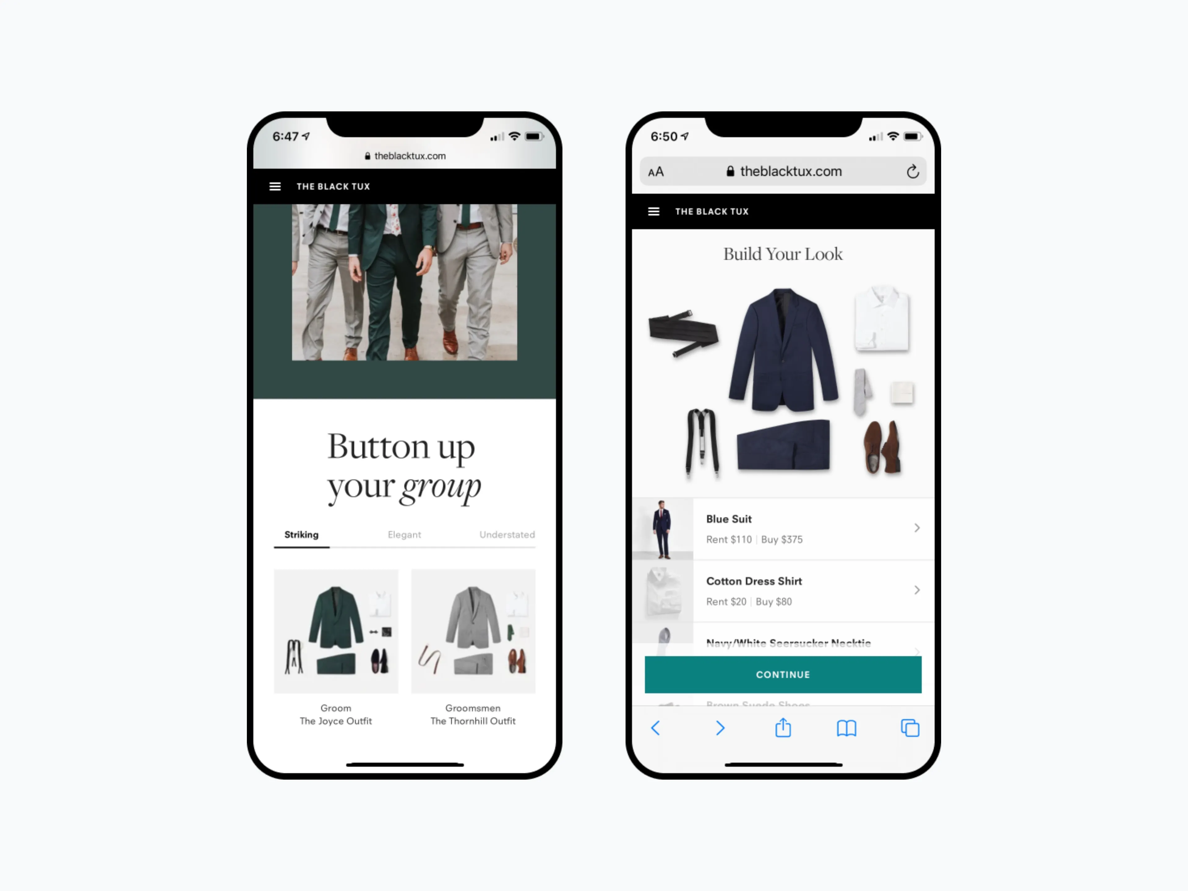 Group looks and the mobile look builder